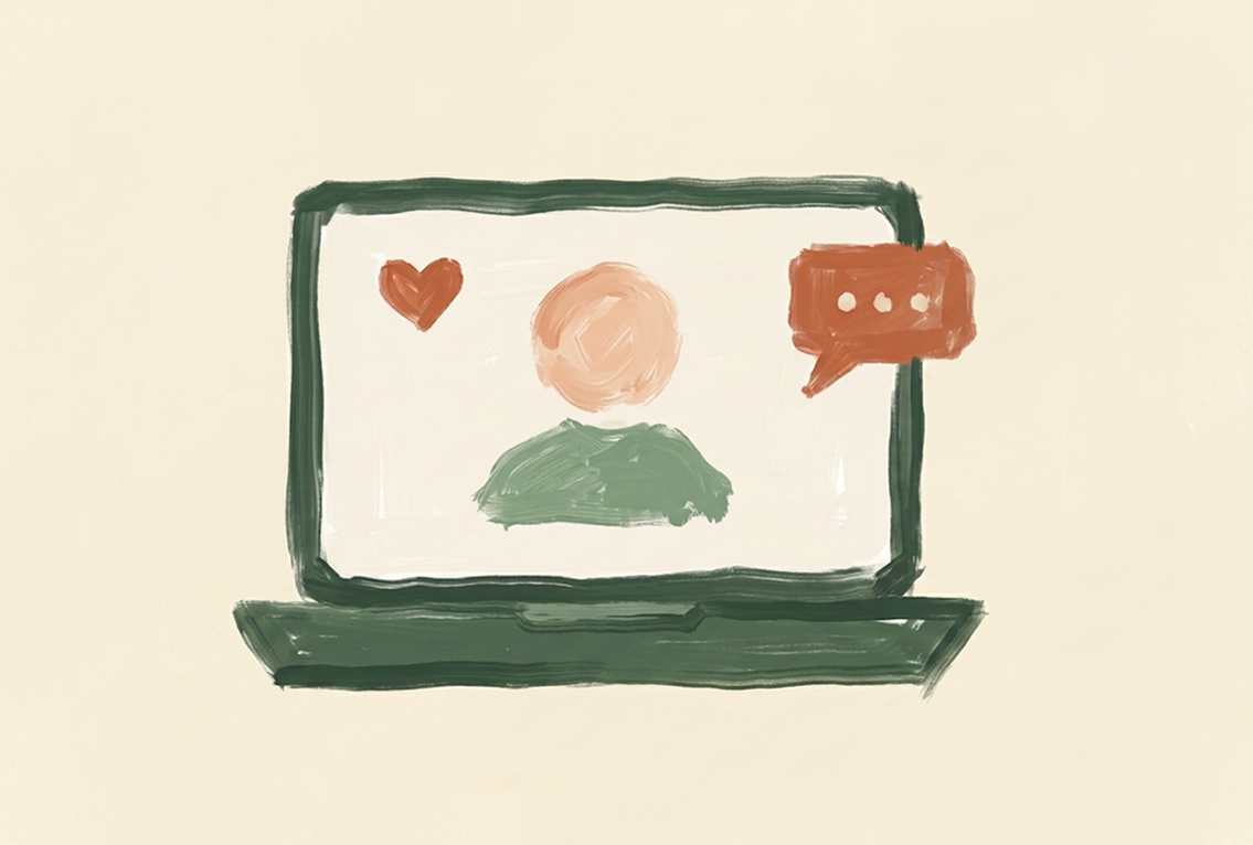 Illustrazione di una videochiamata